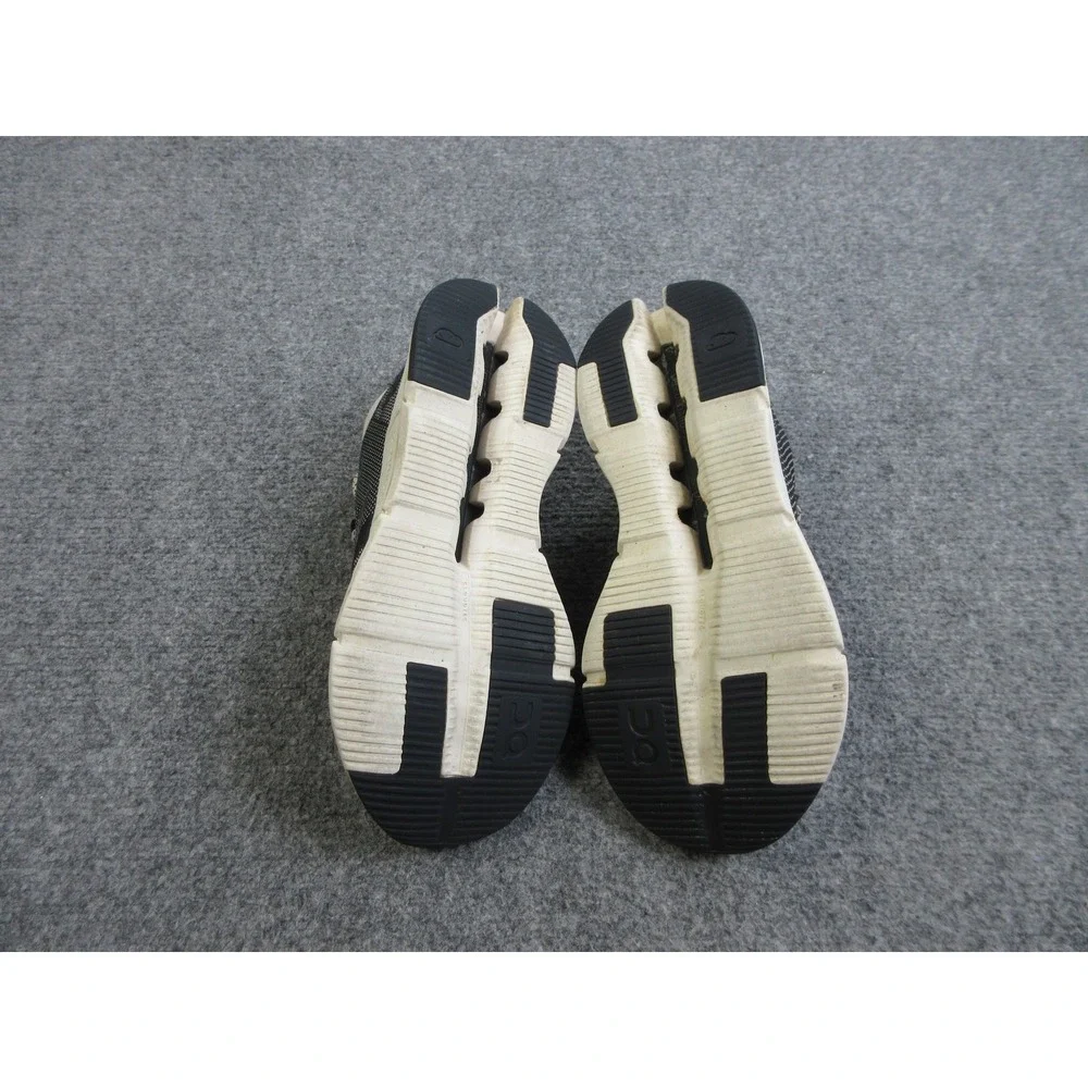 On Cloudnova Shoes Womens Size 8.5 Black White CloudTec Swiss Running Sneakers